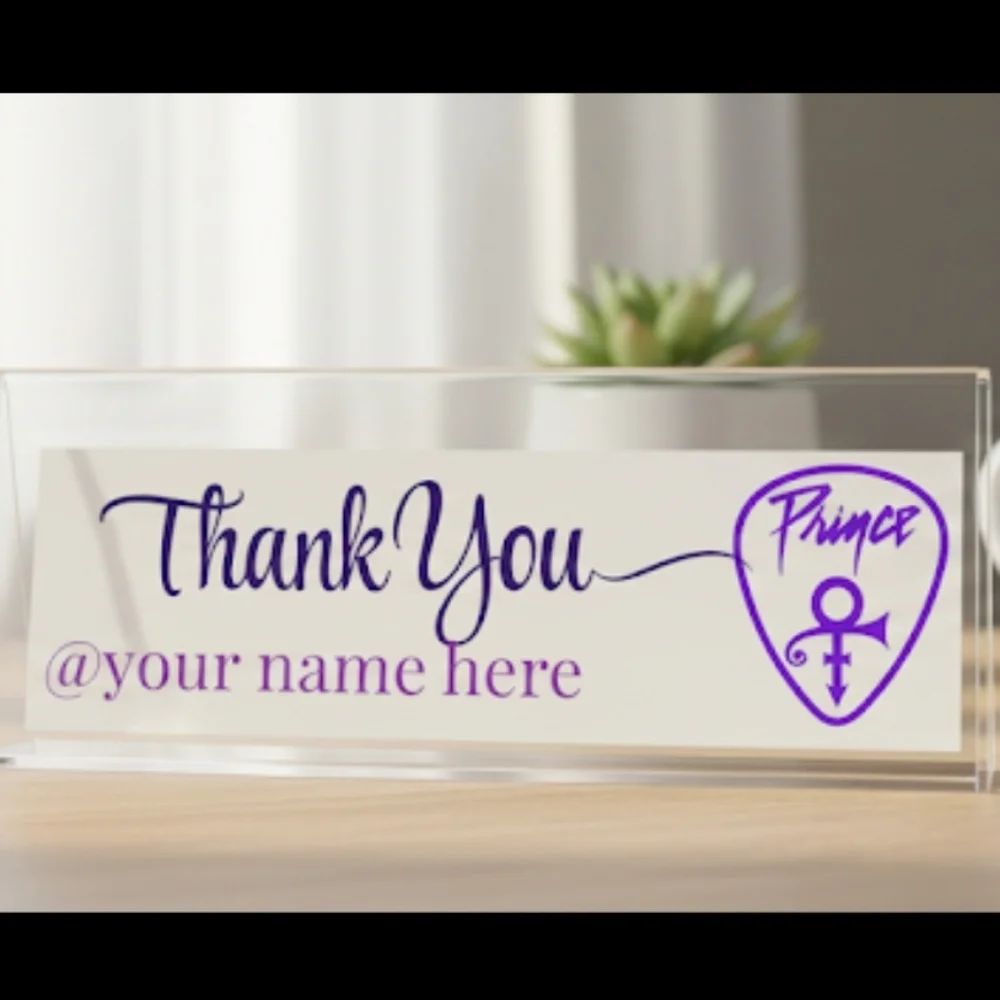 60 Prince Themed Closet Name Stickers